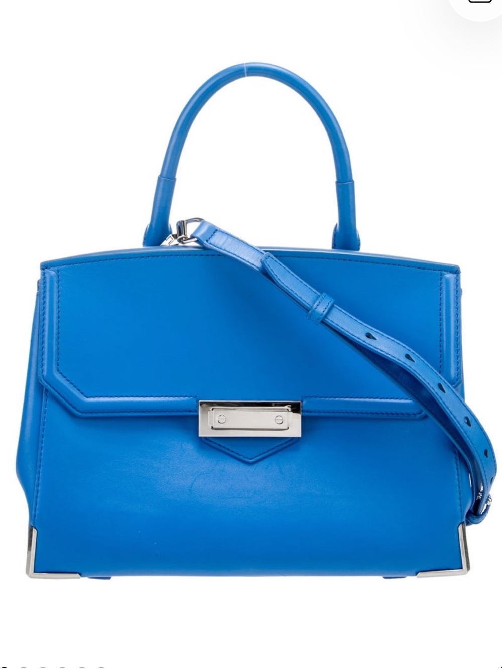Alexander Wang Electric Royal Blue Leather TopHandle Shoulder Bag Lambskin Kelly